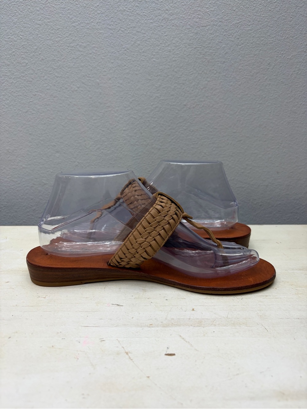 Jack Rogers Brown Leather Thong Sandals Size 8 - Picture 2 of 8